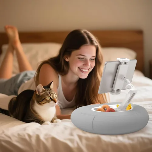Vista 3 de Soporte de almohada para tableta para Kindle iPad compatible con teléfono/tableta de 4.7 a 10 pulgadas, iPad, iPhone, Samsung, Google, soporte