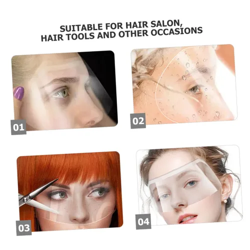 Vista 9 de 50 protectores de ojos para corte de pelo, visera transparente para maquillaje, ducha, salón, ajuste cómodo, protector de ojos para corte de cabello