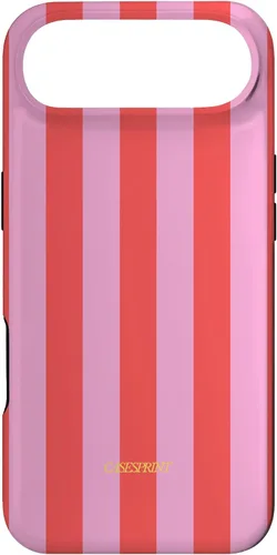 Vista 27 de Funda de rayas rojas rosas para iPhone 17