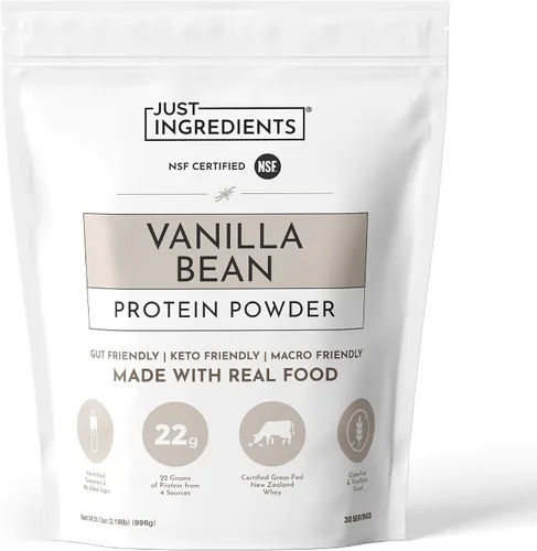 Vista 16 de JUST INGREDIENTS Chai Proteína en polvo – Mezcla de 30 porciones con suero 100% alimentado con pasto y proteínas vegetales orgánicas – Sabor cálido