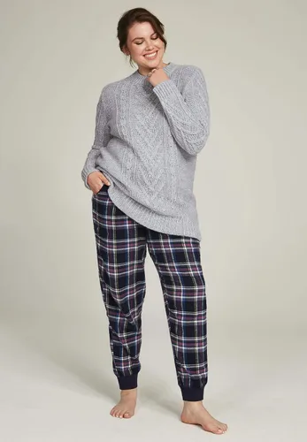 Vista 5 de Ellos Pantalones de dormir de franela a cuadros de talla grande para mujer