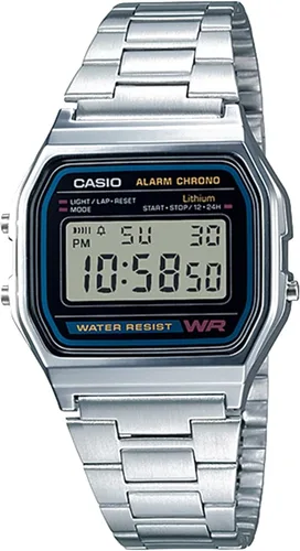 Vista 2 de Casio Serie A158WA Reloj digital unisex Vintage WR Cronómetro 100 SEC Alarma diaria Mantenimiento de tiempo regular: hora, minuto