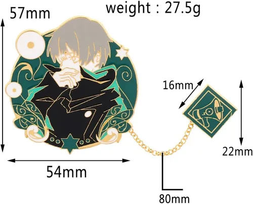 Vista 2 de Anime Enamel Pins - Cartoon Character Figure Cosplay Lapel Pin Metal Brooches Badges Gifts for Fans