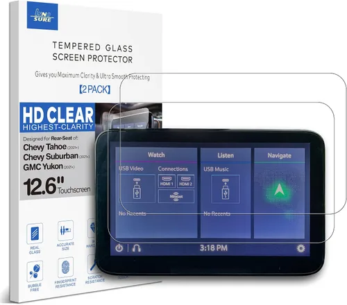 Vista 8 de Protector de pantalla de vidrio para Chevrolet Chevy Tahoe/Suburban, GMC Yukon de 10.2 pulgadas (HD transparente)