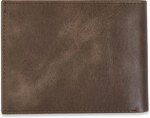 Vista 2 de Cartera de cuero con bloqueo RFID para hombre por TORO Café Oscuro Kev-darkbrown