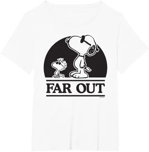 Vista 56 de Peanuts Woodstock 50th Anniversary Far Out Snoopy - Camiseta Blanco