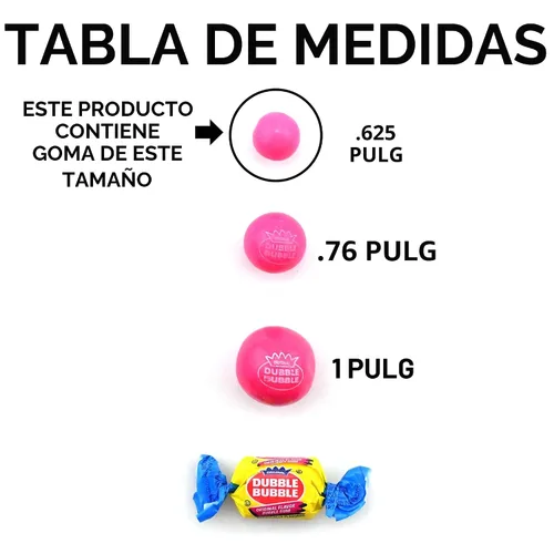 Vista 6 de Dubble Bubble Gumball Machine Refill Carton - Bolas de Chicle a Granel - Chicles de 0.625 Pulgadas Surtidos para Mini Dispensador de Dulces Pequeño