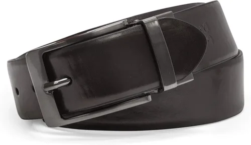 Vista 4 de Steve Madden de los hombres Casual de 35mm reversible Feather Edge cinturón cafénegro
