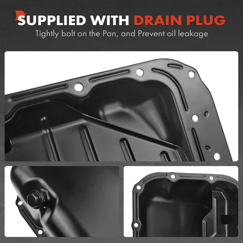 Vista 6 de A-Premium Cárter inferior de aceite de motor con tapón de drenaje compatible con Suzuki Aerio 2002-2003, Esteem 1999-2002, 1.8L 2.0L