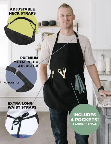 Vista 4 de ApronMen, Papa Bear BBQ Grill Delantal ajustable para hombre, talla única