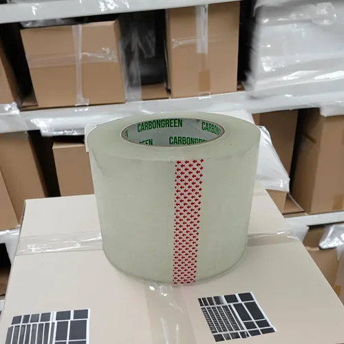 Vista 2 de Paquete de 2 cintas de embalaje resistentes, transparentes, 4 pulgadas de ancho, 0.106 in de grosor, 145 yardas de longitud de rollo Mega Roll