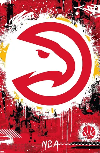 Vista 11 de Trends International NBA Atlanta Hawks - Póster de pared con logotipo Maximalist 23