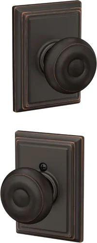 Vista 77 de SCHLAGE F10 GEO 716 Pomo de Puerta Georgiano, Cerradura de Paso para Pasillo y Armario, Bronce Envejecido (Paquete de 4)