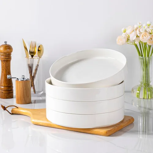 Vista 15 de LERATIO Tazones para pasta, cuencos de cerámica para pasta de 38 onzas, juego de 4 cuencos de pasta esmaltada reactiva de 9.0 pulgadas, aptos