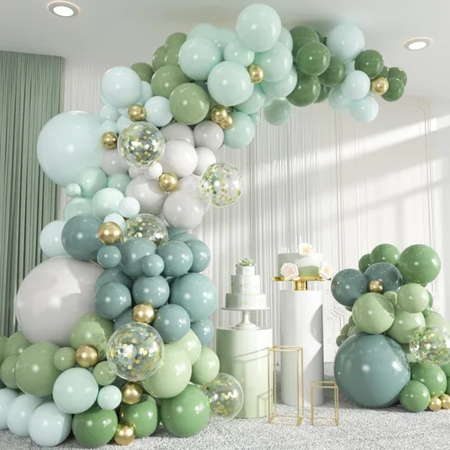 Vista 11 de Kit de arco de globos negros dorados de 137 piezas - Globos de confeti de 18/12/10/5 pulgadas dorados, blancos y negros para decoraciones de fiestas