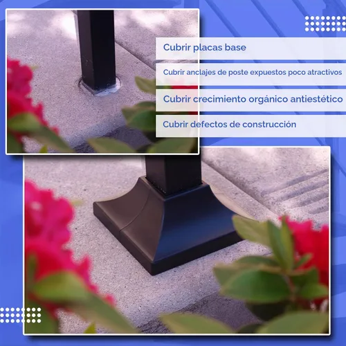 Vista 4 de Cubierta para base de poste de cubierta – Base de zapatos duradera a presión que transforma instantáneamente las patas de la mano y la escalera