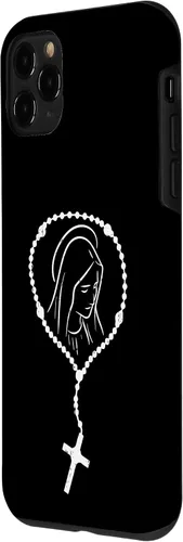 Vista 74 de iPhone 16 Rosario Virgen María Dios Jesús Fe Religioso Católico Estuche de Regalo