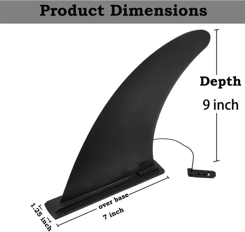 Vista 6 de Surf Board Fin 9" Inflatable Paddleboard Replacement Fin for Paddle Board - Quick Release Slide Surfboard Fins