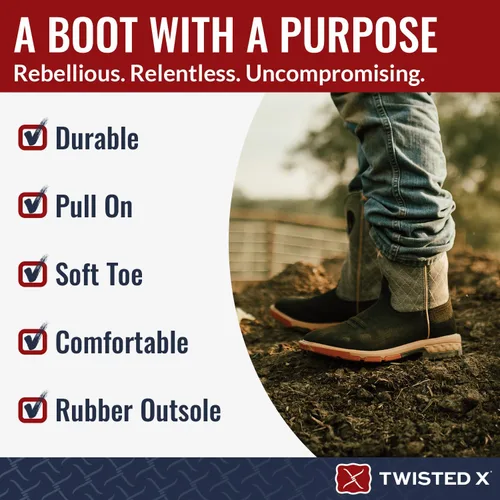 Vista 5 de Twisted X Men's Cellstretch Western Boot Broad Square Toe - Mxb0002