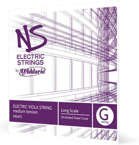 Vista 7 de D'Addario NS Electric Viola Single A String, larga escala, tensión media