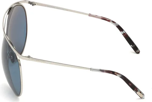Vista 2 de Tom Ford TF761 16V Gafas de Sol Marco Plata Lentes Azul, plateado