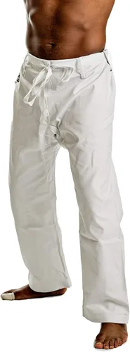 Vista 5 de Ronin - Pantalones de karate pesados, negro, blanco o camuflaje, 100% algodón, 12 onzas, cintura tradicional con cordón