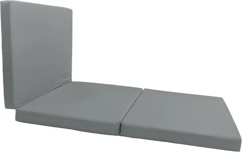 Vista 5 de Colchón tríptico gris, Shikibuton, para cama, de 3 pulgadas de alto x 27 pulgadas de ancho x 75 pulgadas de largo, de 1.8 libras. Colchoneta