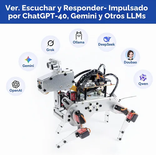 Vista 2 de SunFounder Kit de robot AI con Raspberry Pi Zero 2 W+tarjeta TF 32G, ChatGPT-4o habilitado con comando de voz y reconocimiento de video, control