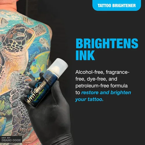 Vista 4 de H2Ocean InkRenu - Espuma hidratante para tatuajes que mejora el color, abrillantador, potenciador e hidratante para el cuidado del tatuaje, loción