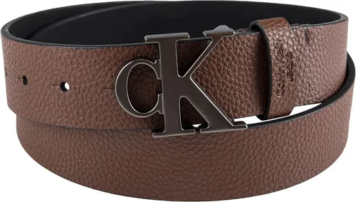 Vista 2 de Calvin Klein Cinturón casual CK con hebilla recortada con monograma para hombre