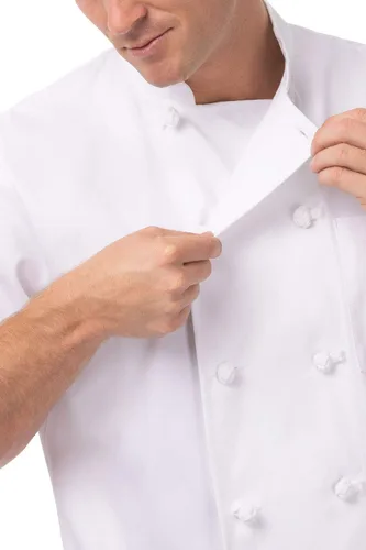 Vista 5 de Chef Works Abrigo de chef Tivoli para hombre personalizado
