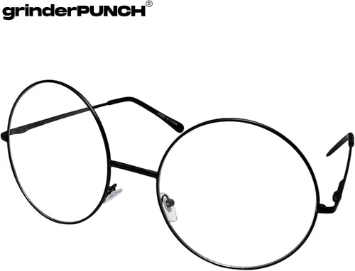Vista 5 de grinderPUNCH - Lentes transparentes con marco circular redondo sin receta