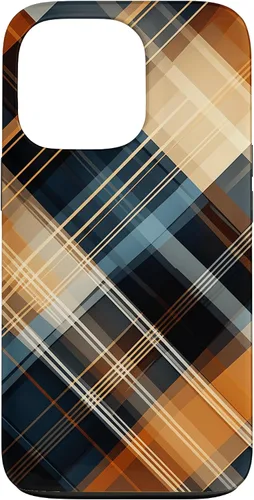Vista 10 de Navy Black and Orange Plaid Halloween Fall Autumn Pumpkins Case for iPhone 17
