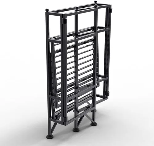 Vista 5 de Convenience Concepts Designs2Go - Estante para almacenamiento extra de 2 pisos, metal, plegable, Metal, Negro