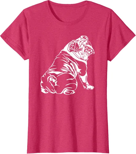 Vista 7 de Gracioso Bulldog Inglés playera perro Hund playera regalo, Azul (Heather blue)