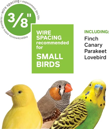 Vista 6 de Prevue Pet Products South Beach Dome Top Bird Jaula, Coral (SP50100)