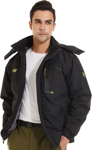 Vista 5 de QPNGRP Mens Waterproof Ski Snowboard Jacket Windproof Winter Snow Coat