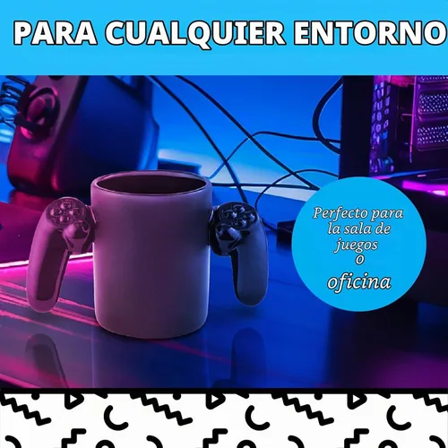 Vista 5 de BigMouth Inc Game Over, taza de cerámica, color negro