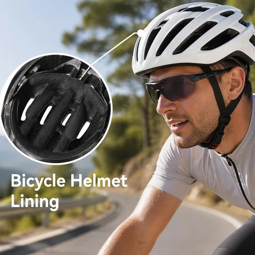 Vista 7 de Kit de acolchado para casco, juego de almohadillas de espuma universales para bicicleta, almohadillas de espuma de repuesto para bicicleta