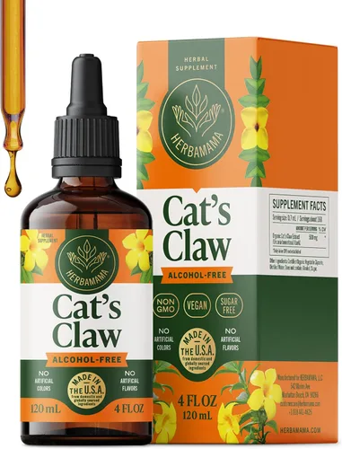 Vista 9 de HERBAMAMA Tintura de garra de gato – Suplemento vegano de extracto de uña de gato para apoyo inmunológico – Gotas Uncaria Tomentosa sin OMG, sin