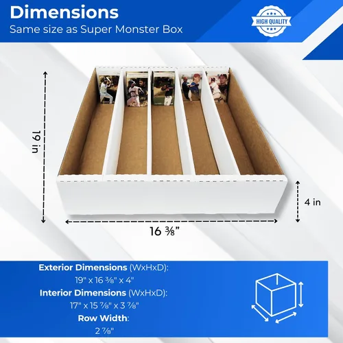 Vista 4 de Max Protection Caja de almacenamiento de tarjetas TCG de 5 filas – Caja de almacenamiento de tarjetas a granel de 5000 unidades para tarjetas