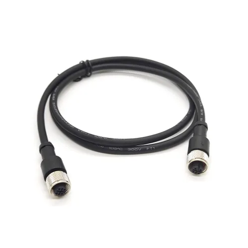 Vista 6 de Elecbee Conector M12 5 Pin A-Code Hembra a Hembra Cable terminado doble 1M/3.3ft