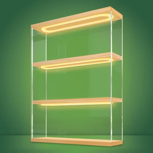 Vista 15 de NONEMEY Caja de exhibición de acrílico transparente con base de madera de 2 niveles, 3 niveles, 12/24 compartimentos, caja de almacenamiento