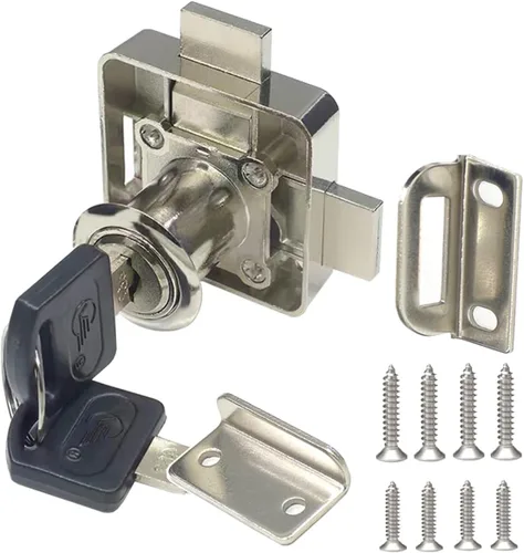 Vista 9 de Cerradura de gabinete de doble puerta con doble cerrojo [con llave igual] – Montaje lateral izquierdo, diámetro de perforación 3/4"/19mm para panel