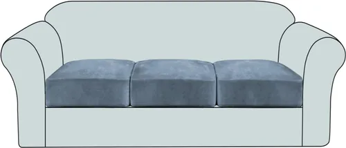 Vista 38 de Funda de cojín elástica de terciopelo, funda de felpa para asiento de sofá, protector de muebles antideslizante para silla/sofá biplaza/sofá
