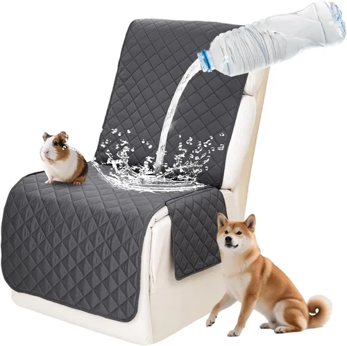 Vista 121 de Fundas impermeables para sofá reclinable seccional en forma de L, 7 piezas, antideslizantes, lavables, juego de fundas reclinables para mascotas