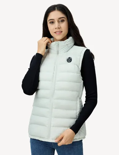 Vista 8 de iHood Chaleco térmico para mujer con batería, chaleco térmico para mujer con capucha térmica retráctil, chaquetas térmicas lavables para mujer