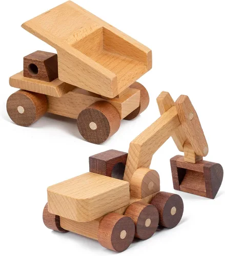 Vista 10 de Coches de construcción de juguete de madera, 3+