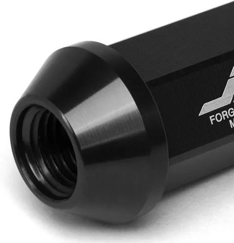Vista 5 de Auto Dynasty J2 Engineering 7075-T6 Compatible con aluminio M12 x 1.5 2.953 in, 20 tuercas puntiagudas + adaptador (negro)