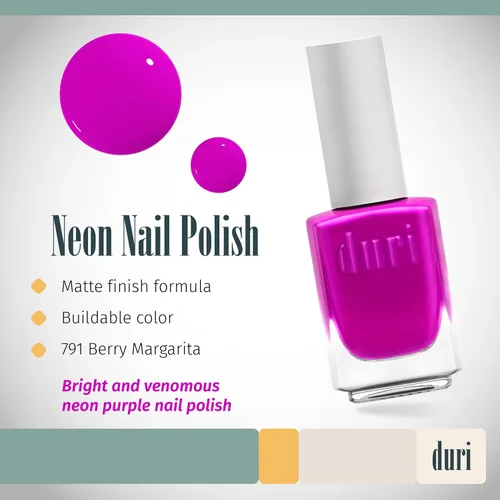 Vista 2 de duri 791 Berry Margarita - Esmalte de uñas morado neón